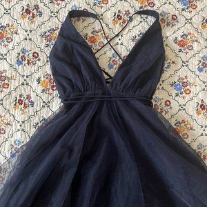 Hello Molly Summer Cinderella Midi Dress in Navy, Size M